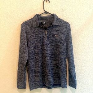 ▶️Boohoo Man◀️ 1/4 zipper black and grey distressed sweater NWT